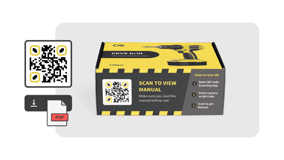 Provide scanning instructions for QR Code stickers Provide scanning instructions for QR Code stickers
