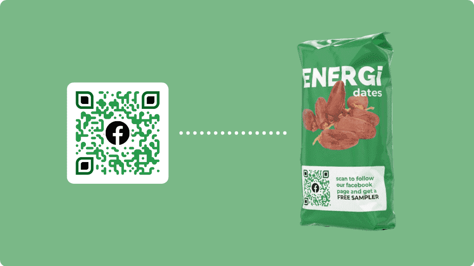 Direct customers to social media pages using QR Code marketing