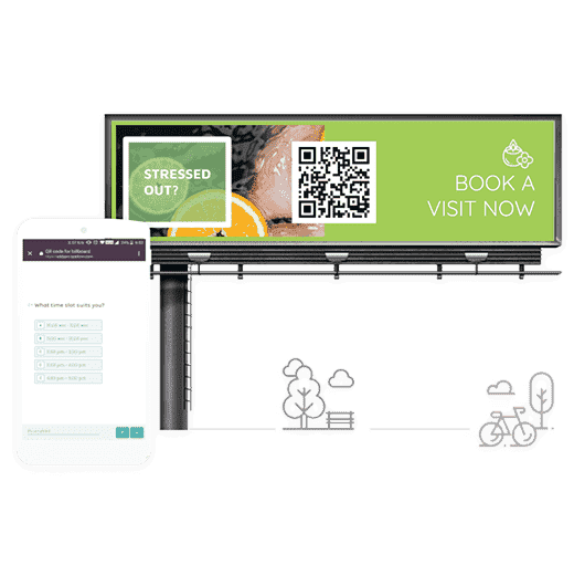 QR Code on billboards and banners